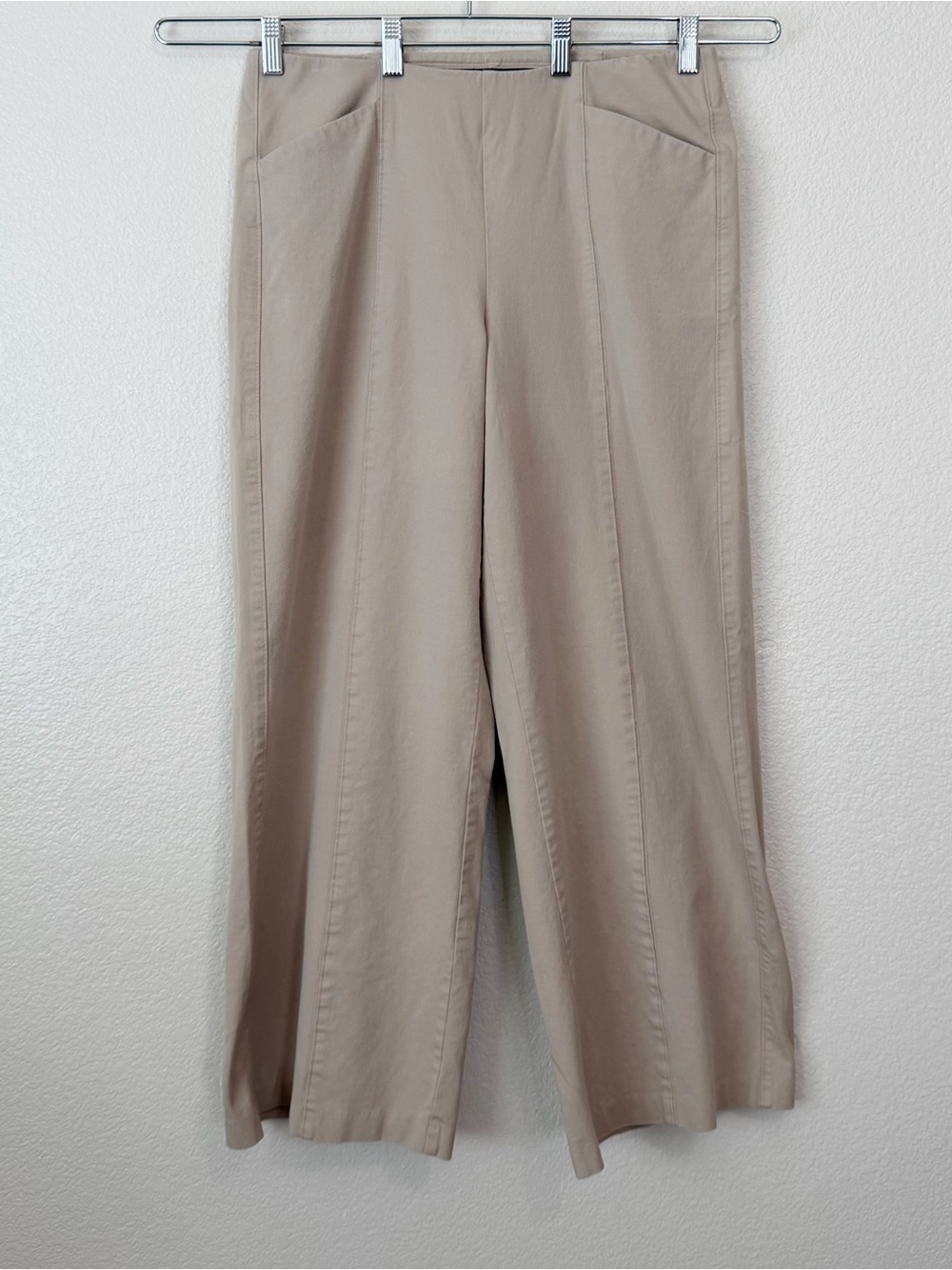 Old Navy Mocha Taffy Stretch High-Rise Pixie Wide Leg Women's Pants, Sz Large